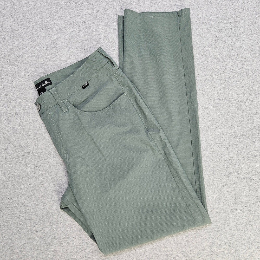 TravisMathew Open to Close Pants Mens 32 Sage Green Stretch Golf Trousers